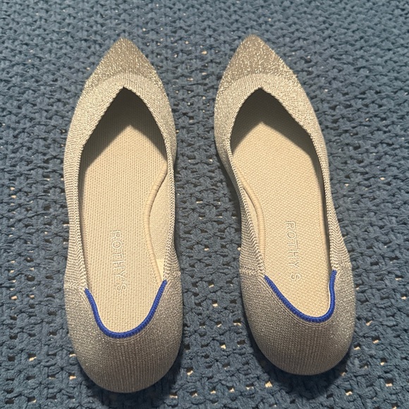 Rothy's The Point Gray and Silver Flats - Picture 4 of 8